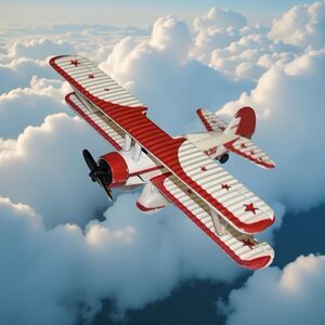 Red Baron Frozen Pizza 1991 Promotional Stearman Squadron Biplane Airplane 1:72